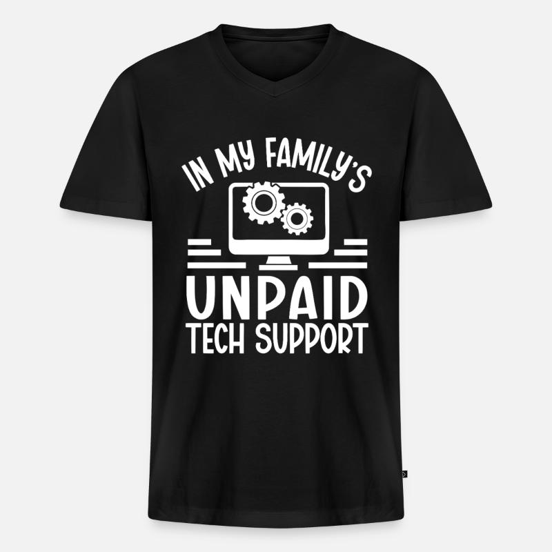 Programmierer Computercodierungssoftwareentwickler - Männer Premium Bio T-Shirt mit V-Ausschnitt - Schwarz