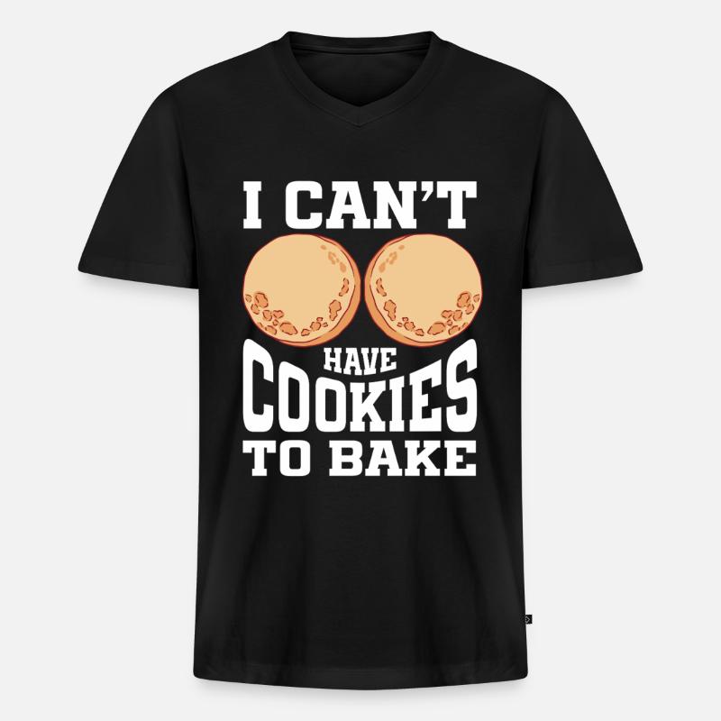 Baking Bakery Baker - Männer Premium Bio T-Shirt mit V-Ausschnitt - Schwarz