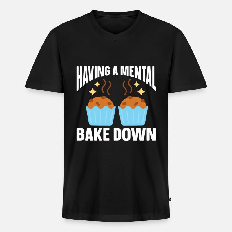 Baking Bakery Baker - Männer Premium Bio T-Shirt mit V-Ausschnitt - Schwarz