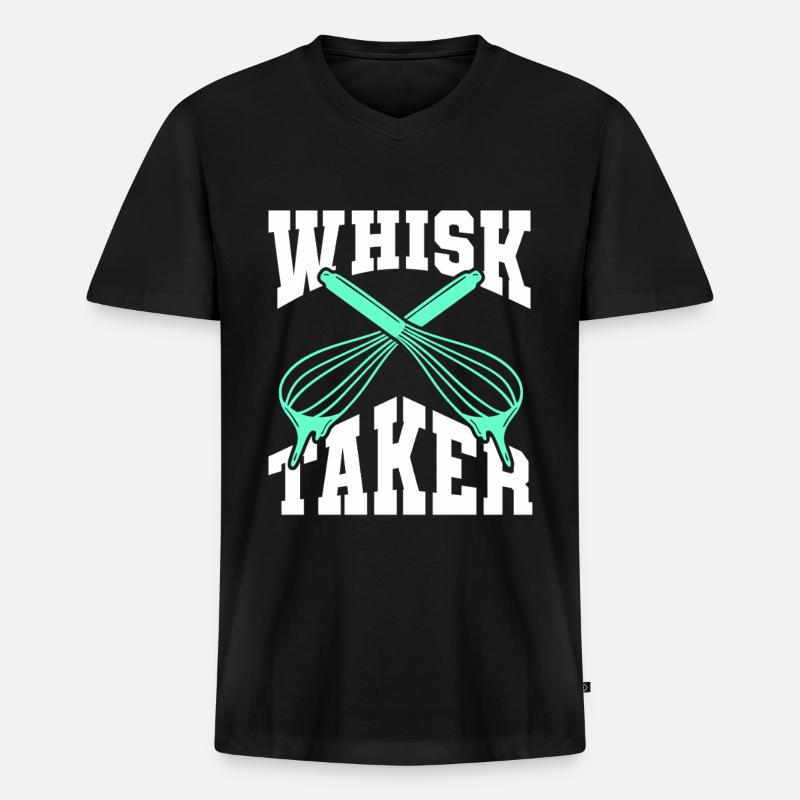 Baking Bakery Baker - Männer Premium Bio T-Shirt mit V-Ausschnitt - Schwarz