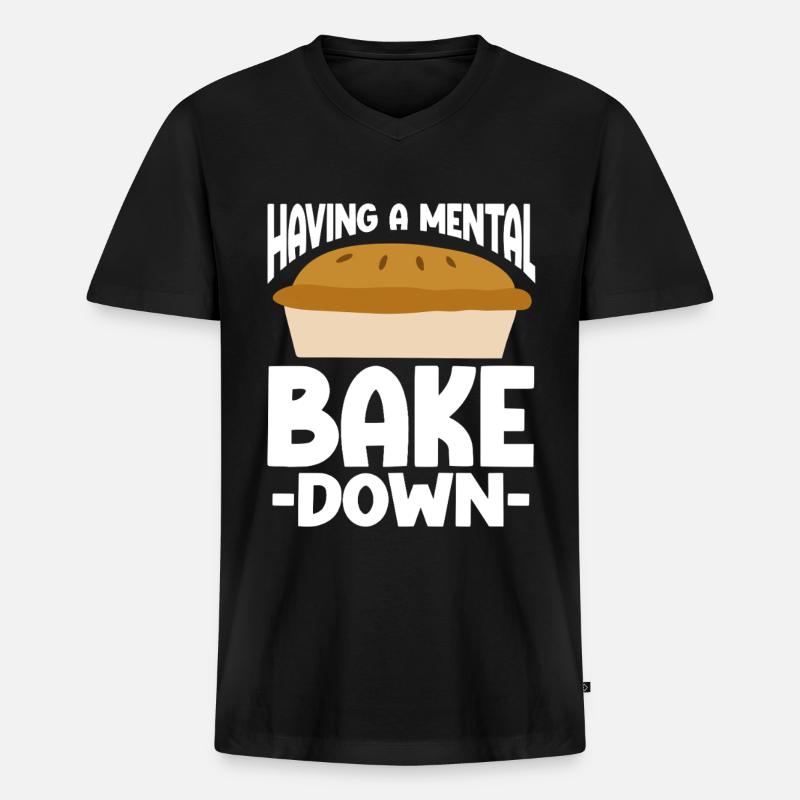 Baking Bakery Baker - Männer Premium Bio T-Shirt mit V-Ausschnitt - Schwarz