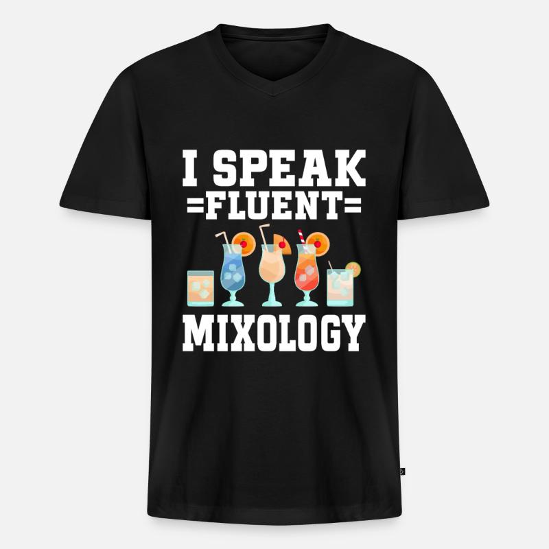 Mixologist Barkeepker Bartender Mixology - Männer Premium Bio T-Shirt mit V-Ausschnitt - Schwarz