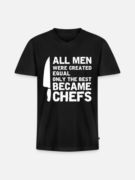 Chef & Cuisine Hobby Cuisinier Cadeaux - T-shirt encolure en V Premium bio Homme - noir
