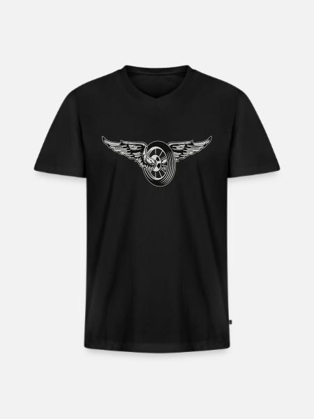 Motorcycle Biker - Men's Premium Organic T-shirt with V-neck - black