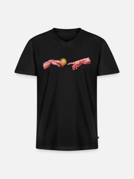 Bitcoin Crypto Gift - Men's Premium Organic T-shirt with V-neck - black