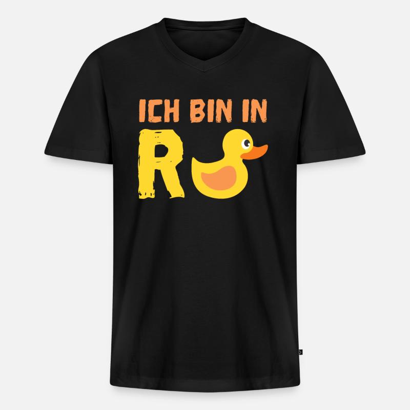 Rente - Männer Premium Bio T-Shirt mit V-Ausschnitt - Schwarz