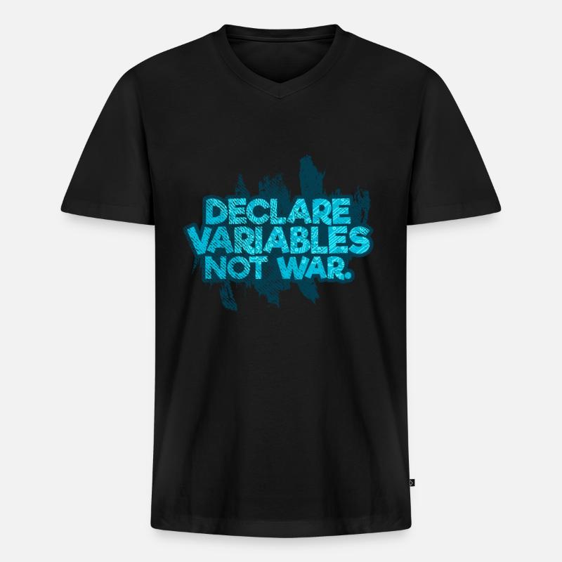 Programmieren Informatiker - Männer Premium Bio T-Shirt mit V-Ausschnitt - Schwarz