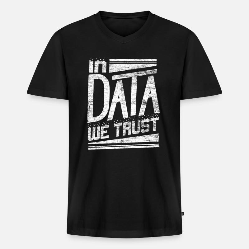 Informatik Nerd Coding - Männer Premium Bio T-Shirt mit V-Ausschnitt - Schwarz
