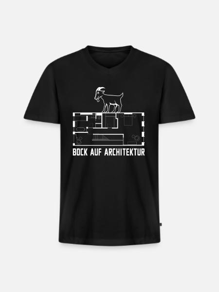 Architektur - Männer Premium Bio T-Shirt mit V-Ausschnitt - Schwarz