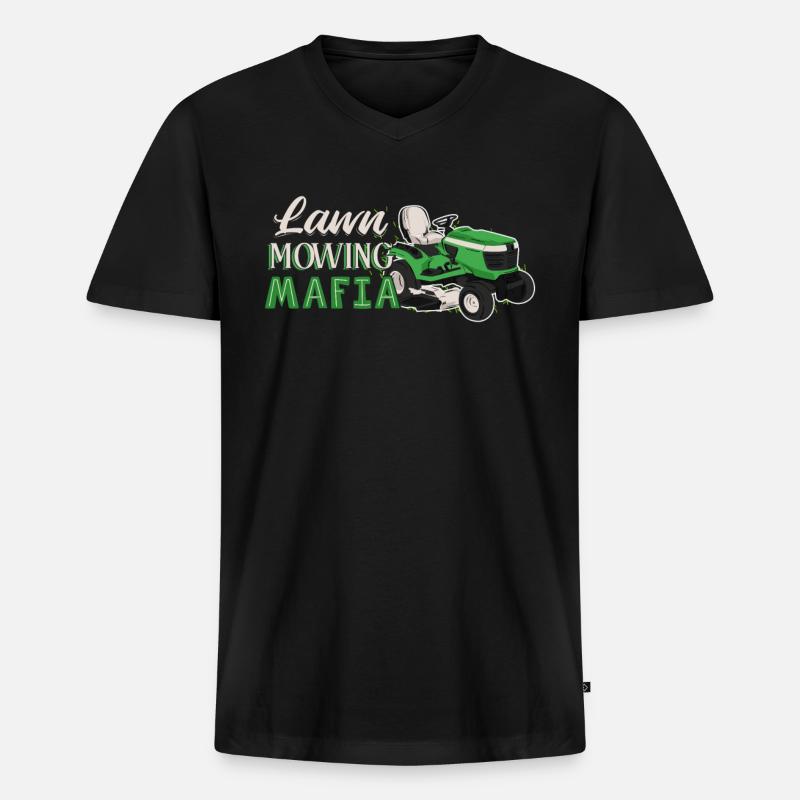 Gartenarbeit - Männer Premium Bio T-Shirt mit V-Ausschnitt - Schwarz