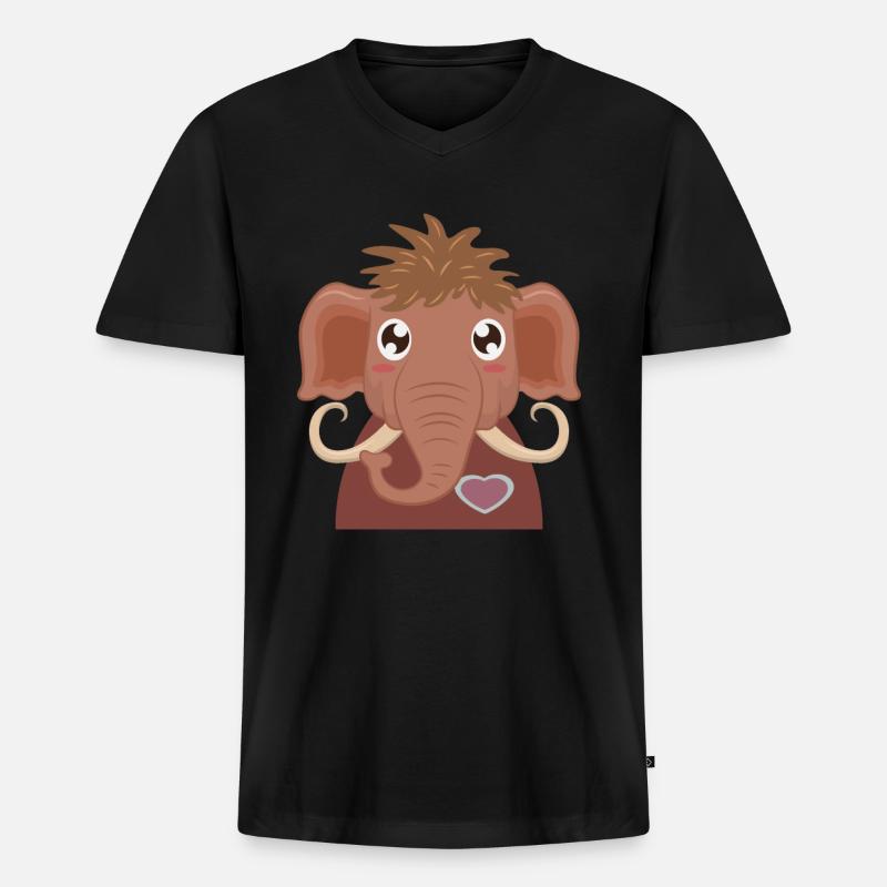 Mammut - Männer Premium Bio T-Shirt mit V-Ausschnitt - Schwarz