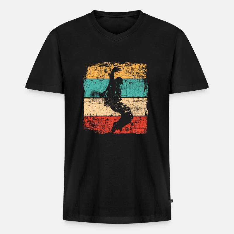 Breakdancing breakdancer - Men's Premium Organic T-shirt with V-neck - black