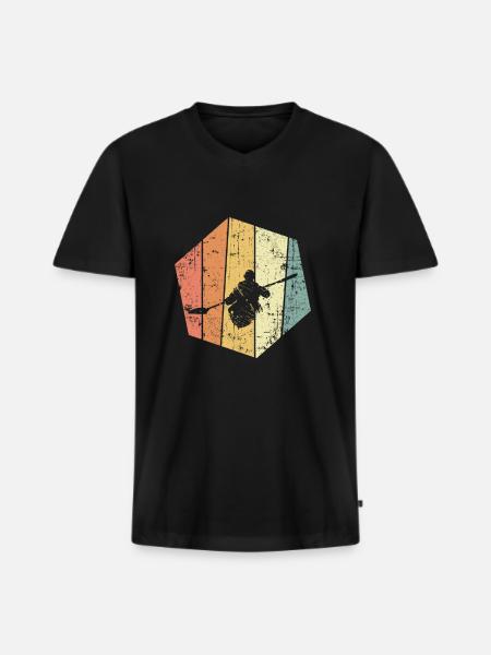 Kajak Ruderer - Men's Premium Organic T-shirt with V-neck - black