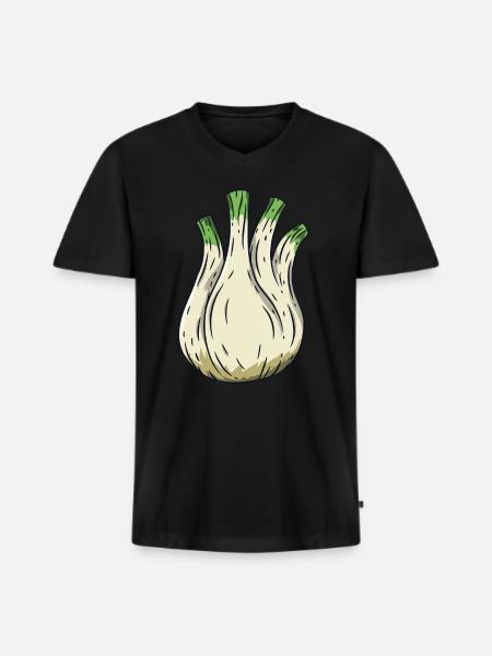 fennel - Men's Premium Organic T-shirt with V-neck - black