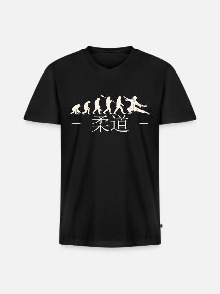 Karate-Evolution. Kampfsport. Geschenkidee.Japan - Männer Premium Bio T-Shirt mit V-Ausschnitt - Schwarz