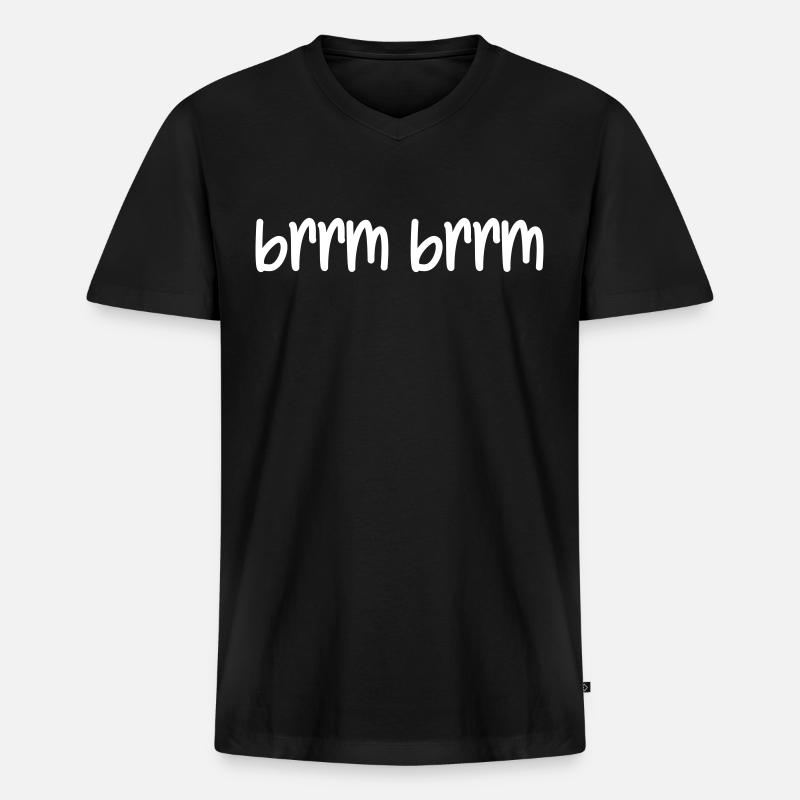 brrm brrm - Männer Premium Bio T-Shirt mit V-Ausschnitt - Schwarz