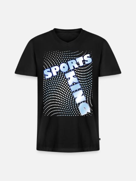 Sports - Men's Premium Organic T-shirt with V-neck - black