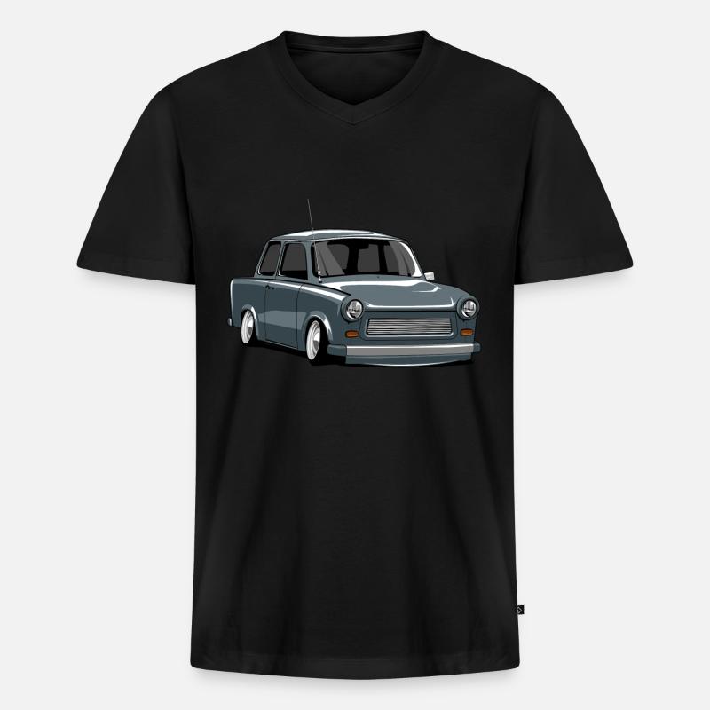 Low Pappe - Männer Premium Bio T-Shirt mit V-Ausschnitt - Schwarz