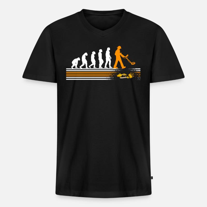 Sondes EVOLUTION sondes sondes - T-shirt encolure en V Premium bio Homme - noir