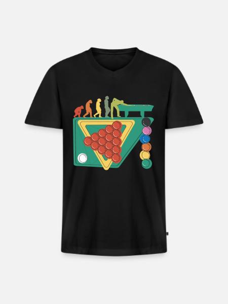 Snooker Game gamer Snooker table Snooker balls - Men's Premium Organic T-shirt with V-neck - black