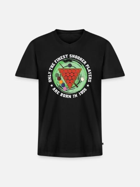 Snooker player Snooker born 1955 Birthday - Men's Premium Organic T-shirt with V-neck - black