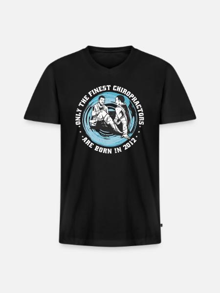 Physiothérapie née en 2012 - T-shirt encolure en V Premium bio Homme - noir