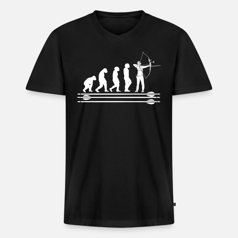Archer Archery Sport Evolution - T-shirt encolure en V Premium bio Homme - noir