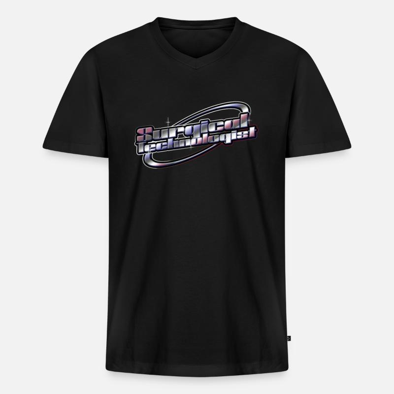 Chirurgisch-technischer Assistent Chirurg - Männer Premium Bio T-Shirt mit V-Ausschnitt - Schwarz