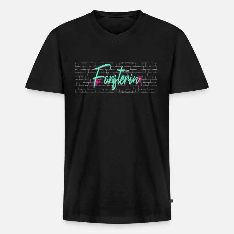Forstwirt Abschluss-Geschenk Försterin - Männer Premium Bio T-Shirt mit V-Ausschnitt - Schwarz