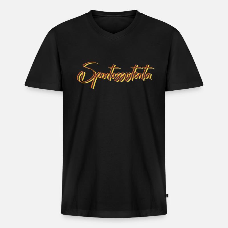 Co-Trainer Abschluss-Geschenk Sportassistentin - Männer Premium Bio T-Shirt mit V-Ausschnitt - Schwarz