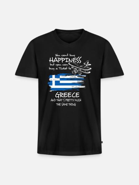 Greece Greece - Men's Premium Organic T-shirt with V-neck - black