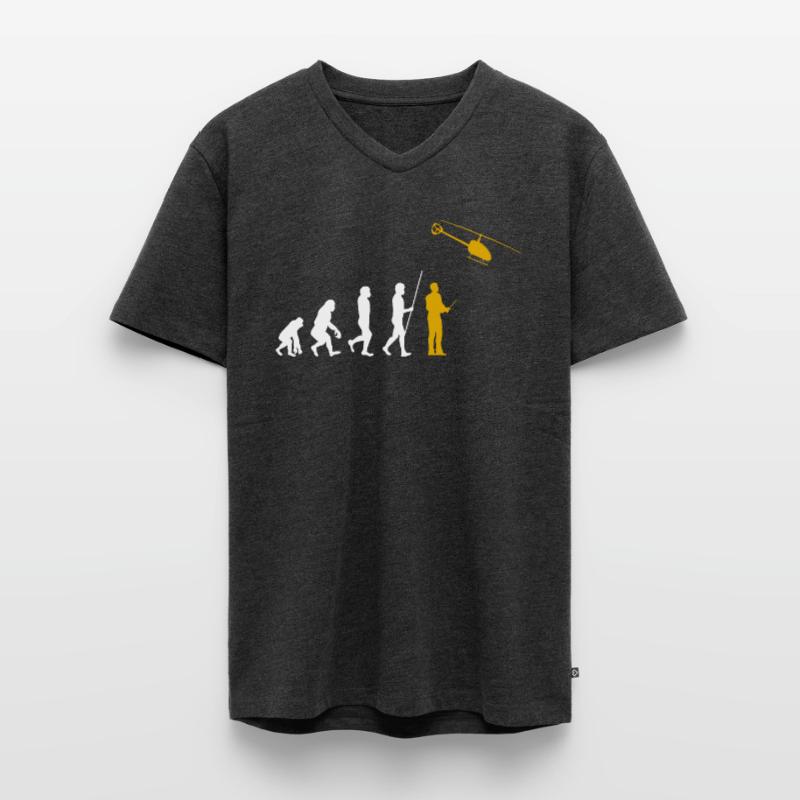 Evolution RC Hélicoptère commandé à distance Modéliser T-shirt encolure en V Premium bio Homme