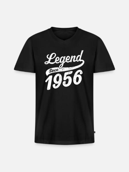 Legend Since 1956 - Men's Premium Organic T-shirt with V-neck - black