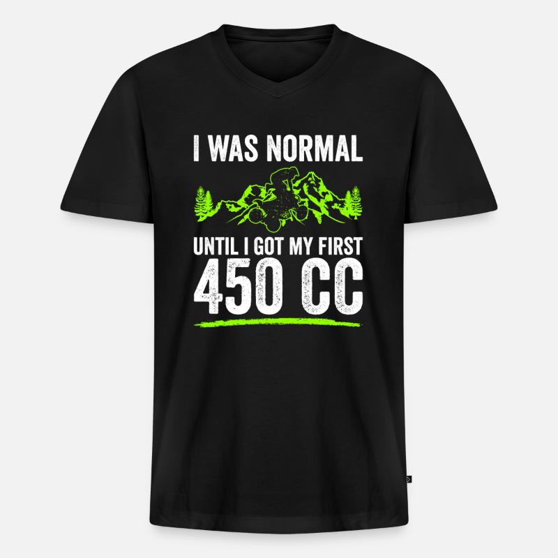 Quad Quadfahrer - Männer Premium Bio T-Shirt mit V-Ausschnitt - Schwarz