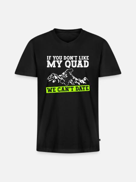 Quadfahrer Quad Fahren - Men's Premium Organic T-shirt with V-neck - black