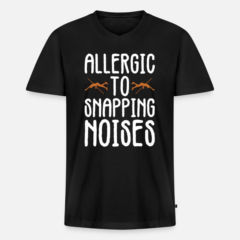 Stabspringer Und Stabhochsprung - Männer Premium Bio T-Shirt mit V-Ausschnitt - Schwarz
