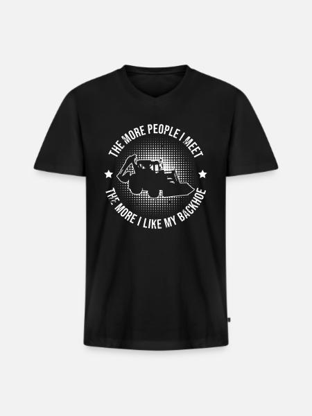 Baggerfahrer Und Baggerbinder - Men's Premium Organic T-shirt with V-neck - black