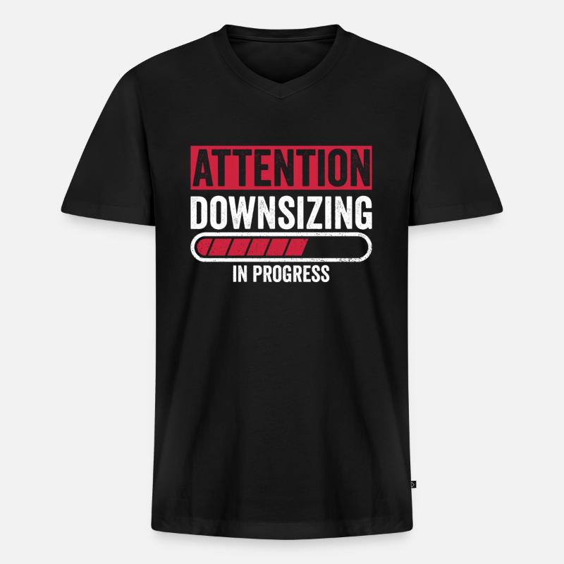 Downsizing Magenbypass Operation - Men's Premium Organic T-shirt with V-neck - black