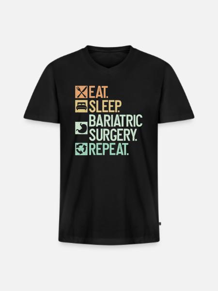Magenchirurg - Männer Premium Bio T-Shirt mit V-Ausschnitt - Schwarz
