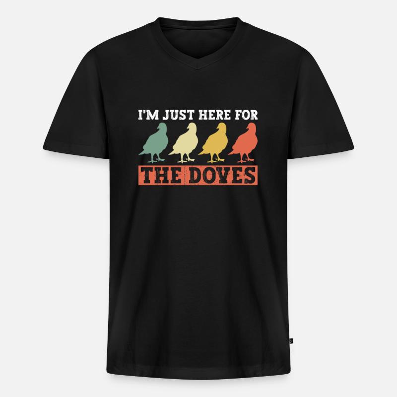 Taubenjagd Vogeljagd Vogeljäger Taubenjäger - Männer Premium Bio T-Shirt mit V-Ausschnitt - Schwarz
