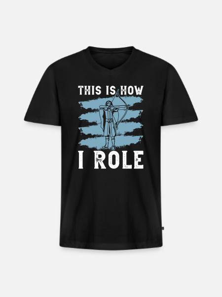 Rpg-rollenspiele Und Larping - Men's Premium Organic T-shirt with V-neck - black