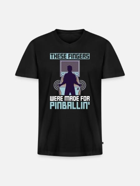 Flipper-arcade-spieldesign Für - Men's Premium Organic T-shirt with V-neck - black