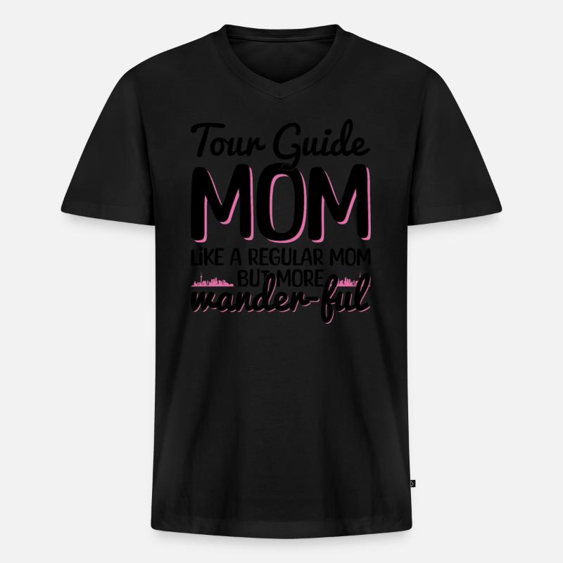 Reiseberater-mutter-design Für Eine - Männer Premium Bio T-Shirt mit V-Ausschnitt - Schwarz