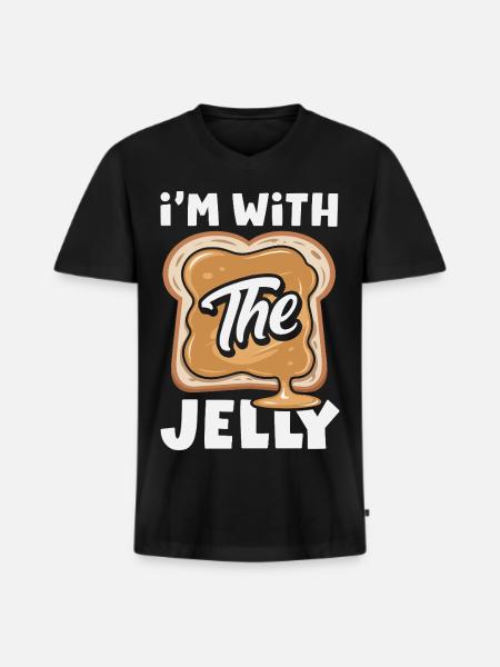 Peanut Butter & Jam Partner Look Design - Men's Premium Organic T-shirt with V-neck - black