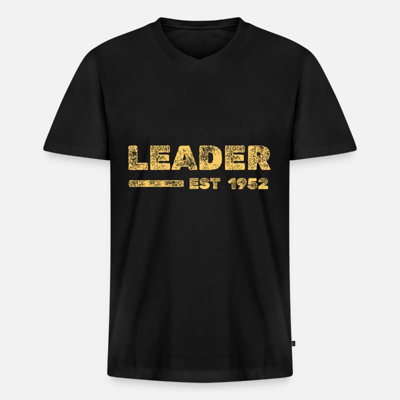 1952 - Männer Premium Bio T-Shirt mit V-Ausschnitt - Schwarz