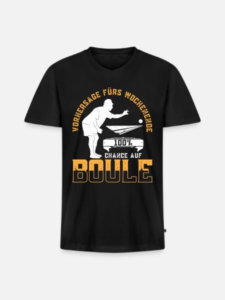 Boule Petanque - Männer Premium Bio T-Shirt mit V-Ausschnitt - Schwarz
