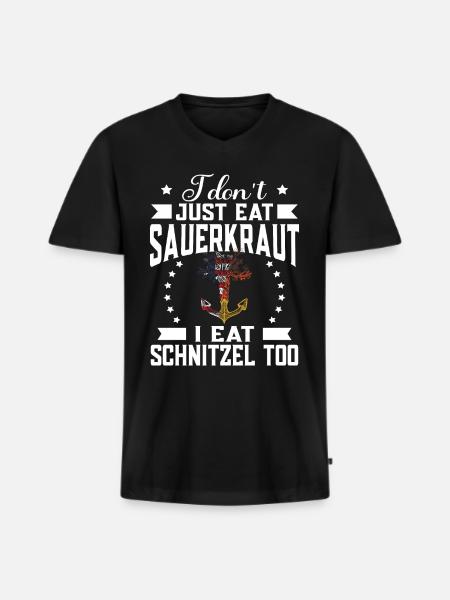 Germano-Américains - Ancre ADN - T-shirt encolure en V Premium bio Homme - noir