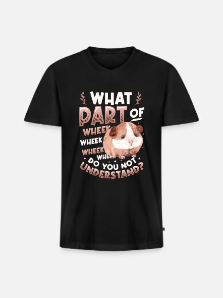 Wheek Wheek Wheek, guinea pig - Men's Premium Organic T-shirt with V-neck - black