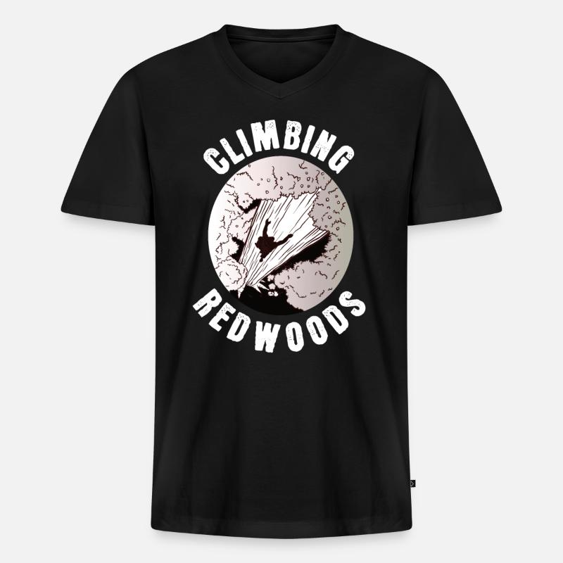 Climbing - Männer Premium Bio T-Shirt mit V-Ausschnitt - Schwarz