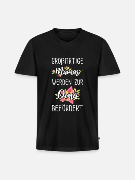 Grand-mère mère grand-mère - T-shirt encolure en V Premium bio Homme - noir
